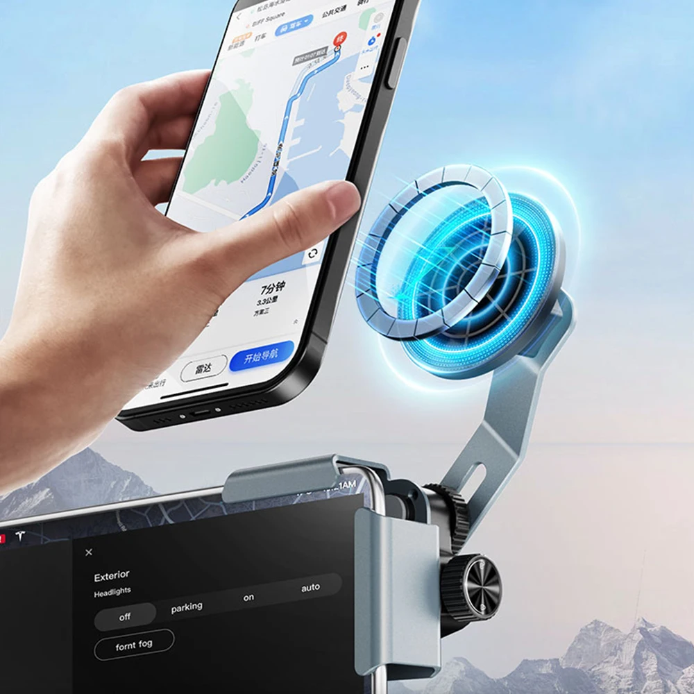 

For Xpeng G6 X9 P7+ Special Magnetic Suction Central Control Screen Car Mobile Phone Holder Aluminum Alloy Base