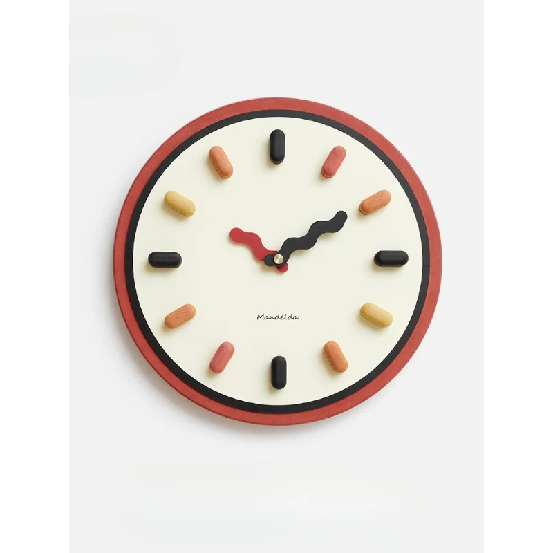

No punching light luxury clock wall clock living room 2025 new home fashion creative Internet celebrity decoration