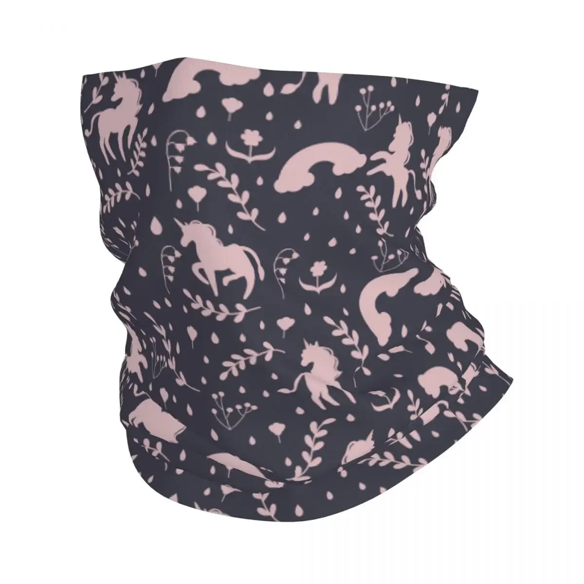 Unicorn Animal Bandana Neck Gaiter Printed Pink Balaclavas Magic Scarf Warm Cycling Fishing for Men Women Adult All Season