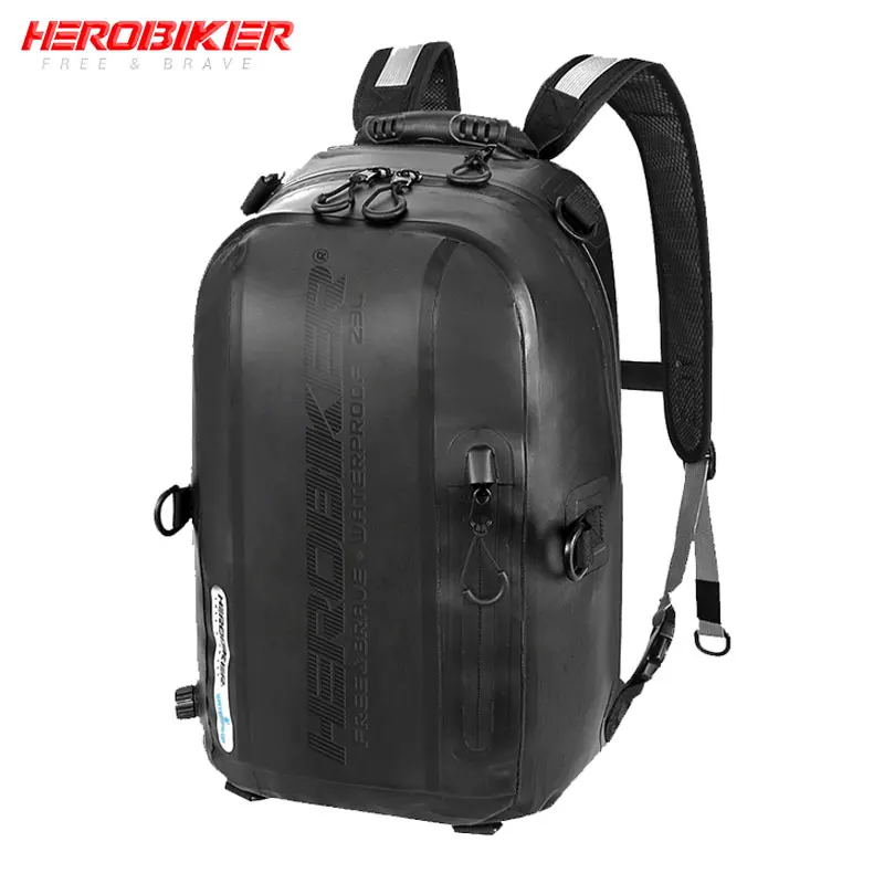 

HEROBIKER Motorcycle Bag Moto Travel Bag PVC Soft Waterpoof Bucket Bag Motorcycle Bag Motorcycle Rear Package Luggage Backpack