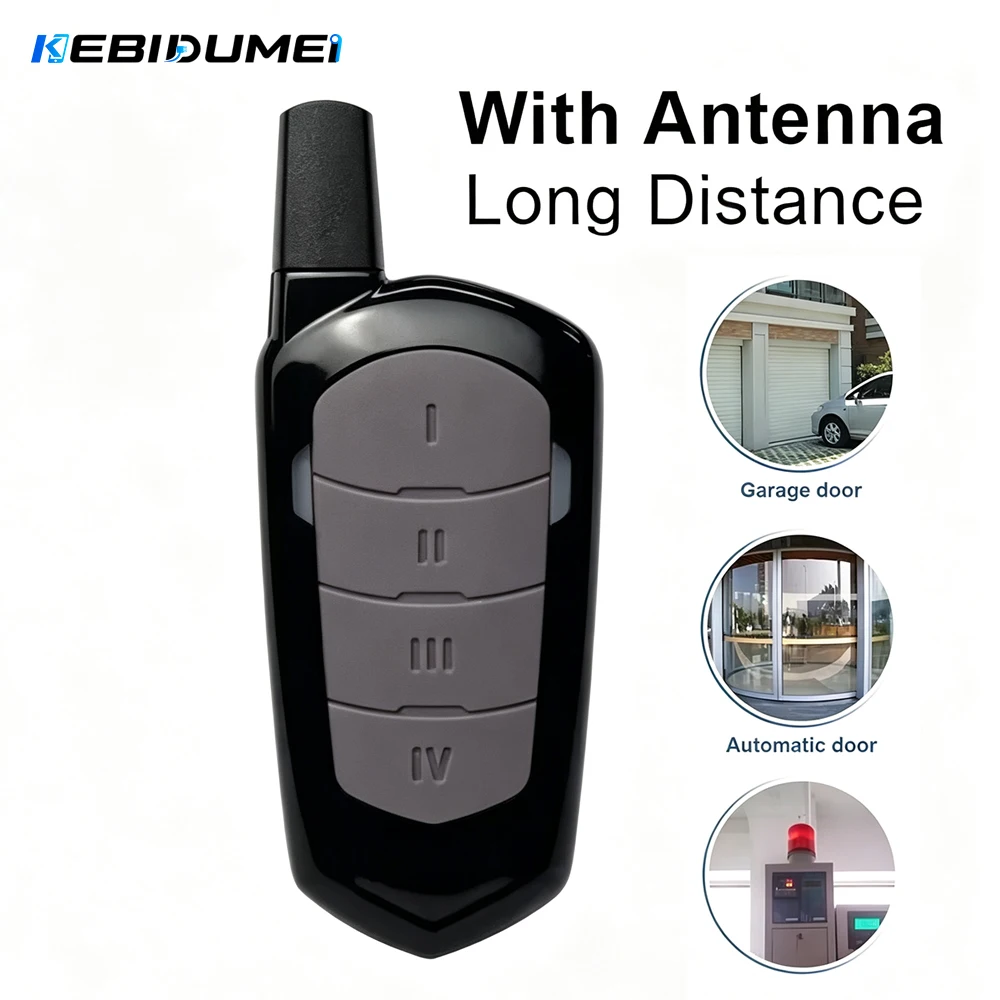 KEBIDUMEI 433MHz Duplicador de Controle Remoto Universal para Portão de Garagem, Abridor Sem Fio com Clonagem, Controle Remoto para Porta Elétrica com Código Fixo e Rolante