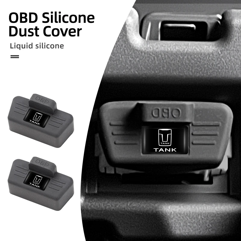 Car OBD Port All-in-One Dust Cover Silicone Clogging Cap Auto Accessories For Tank 500 Macchiato Coffee 01 02 2021-2022