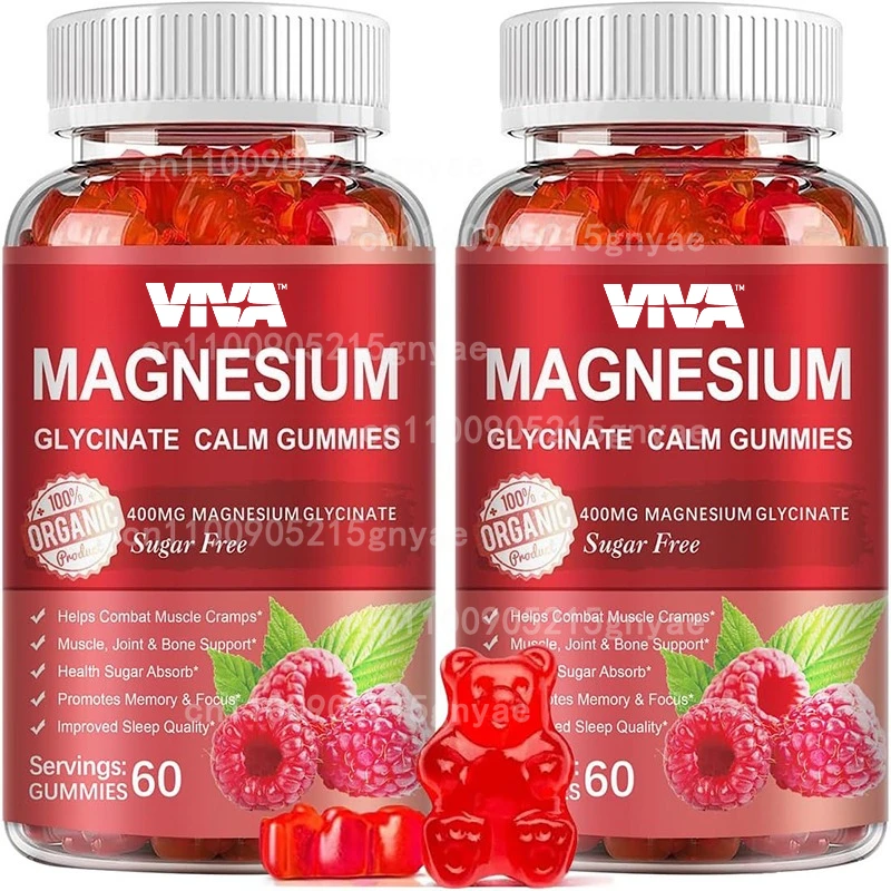 

Magnesium Glycinate Gummies Sugar Free Gluten Free Non GMO Vegetarian Friendly 60 Capsules
