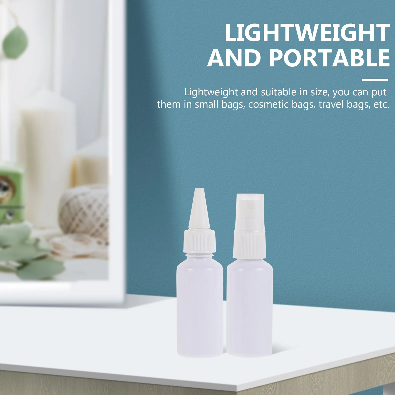 

4pcs Multipurpose Spray Sub Bottles Portable Refillable Transparent Bottles For Cleaning Cosmetics Salt Water Liquid Storage