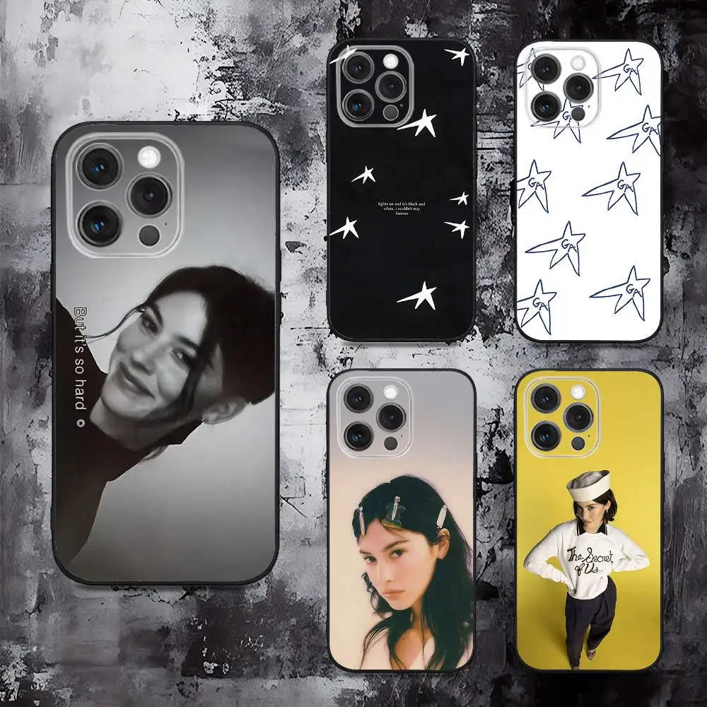 

G-Gracie Abrams Star Phone Case For iPhone 16,15,14,13,12,11,Pro,Max,Plus,X,XS,SE,E,Mini,Soft Silicone Black Case