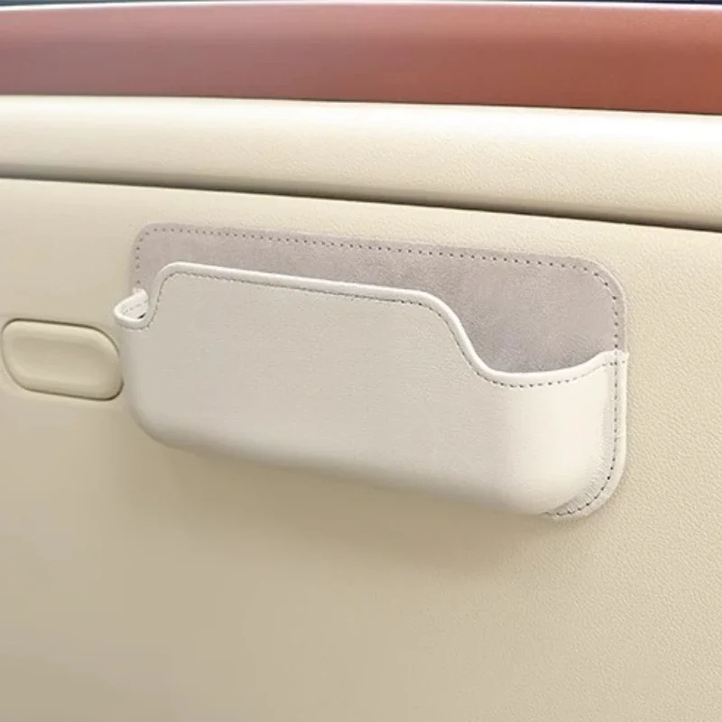 

Car Sun Visor Sunglasses Case Clip - Sticky Glasses Storage Box for Driver Co-pilot Multi Function Auto Interior Organizer