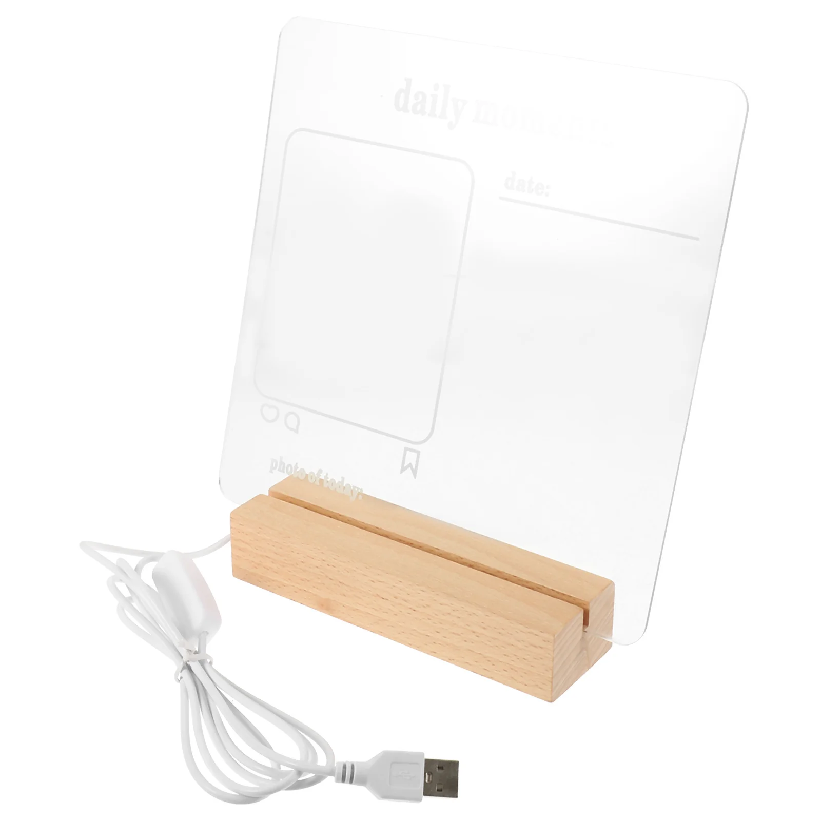 Акриловая доска для сухого стирания со светодиодной подсветкой для домашнего офиса, многоразовая доска для заметок для детей, взрослых, студентов