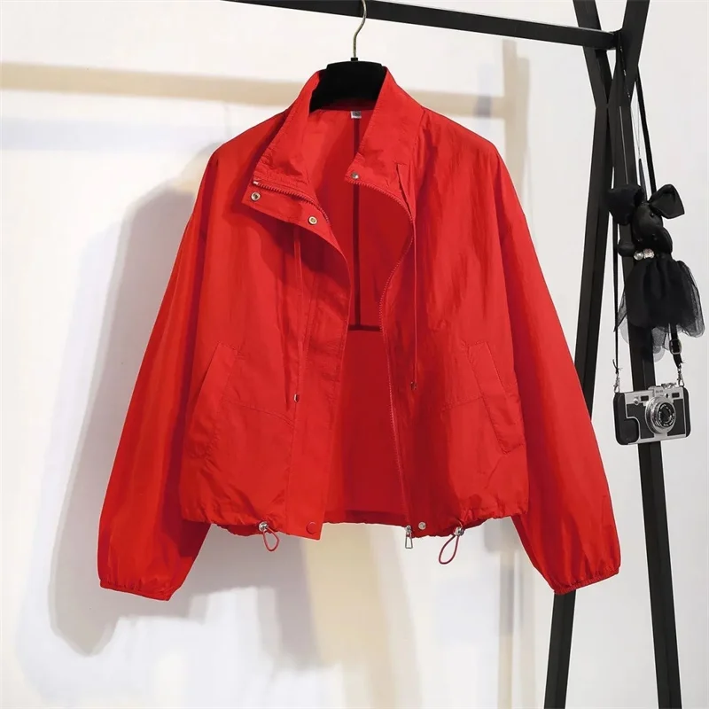 

Summer Women Light Thin Sun Protection Clothing Jacket Ladies Loose Sun Shirt Coat Female Long Sleeves UV Protection Shirt Tops