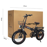 DRVETION AT20 750W Motor Ebike 48V 10AH/15AH/20AH Folding Bike 20*4 Inch Fat Tire Adult City Snow Mountain Electric Bicycle
