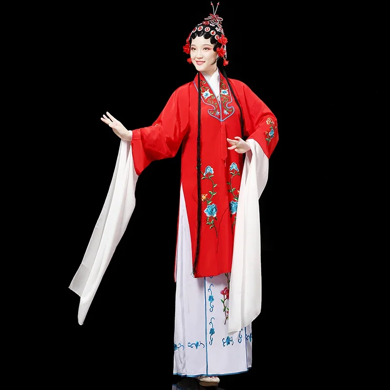 Beijing Opera Pretty Dancers, Opera Dance Costume, Ancient Costume, Chinese Style Performance Costume, Drama Costume, Blue Cloth