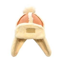 Chapéu de caxemira para meninos e meninas, chapéu de bebê quente e espesso infantil, proteção auricular, novo, inverno