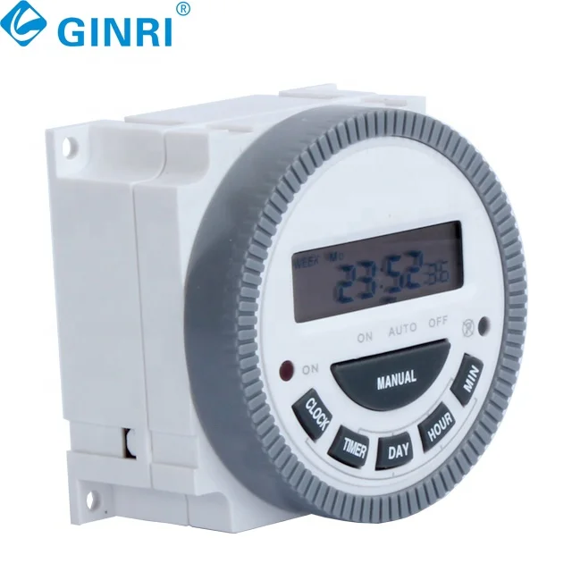 5PCS TM-619 30A 220V 24 Hour Frontier Digital Timer Weekly Programable Digital Timer With Protect Cover Time Switches