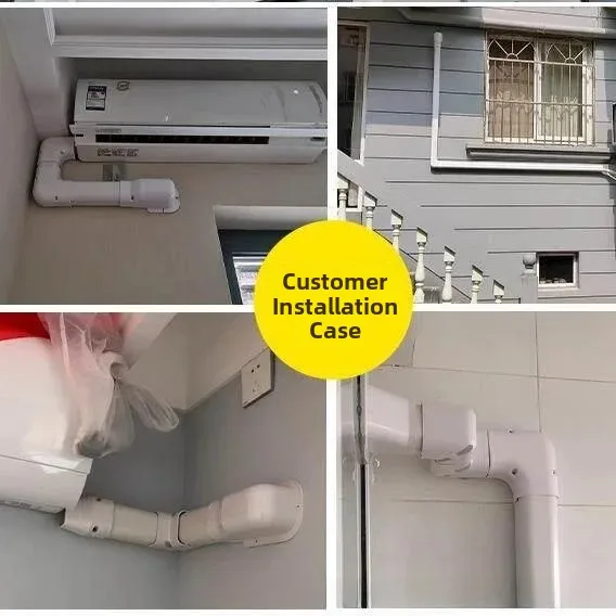 Indoor Decorative PVC Heat Pack Air Conditioning Pipe Box Cover Concealment Tube Slot Household Dustproof Cover Mestercock