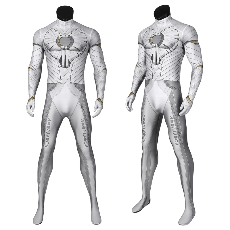 2022 Movie Adult Men Moon Superhero Knight Marc Battle Suits Jumpsuits Cosplay Costume Halloween Masquerade Party Suit