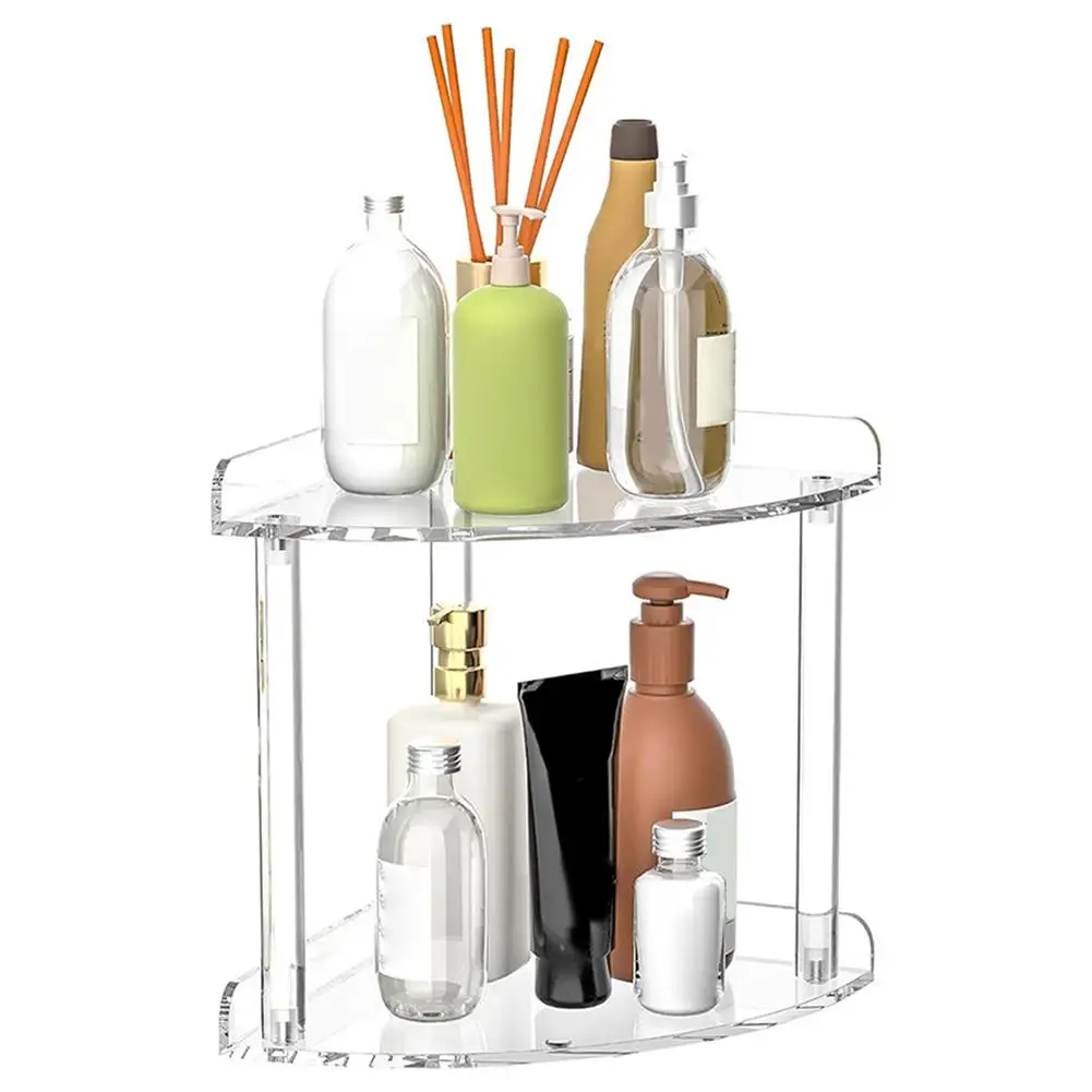 1111111111111111111111111111111111111111111111111 Object Decorations 2-Tier Acrylic Corner Organizer 7*7*8 Inches