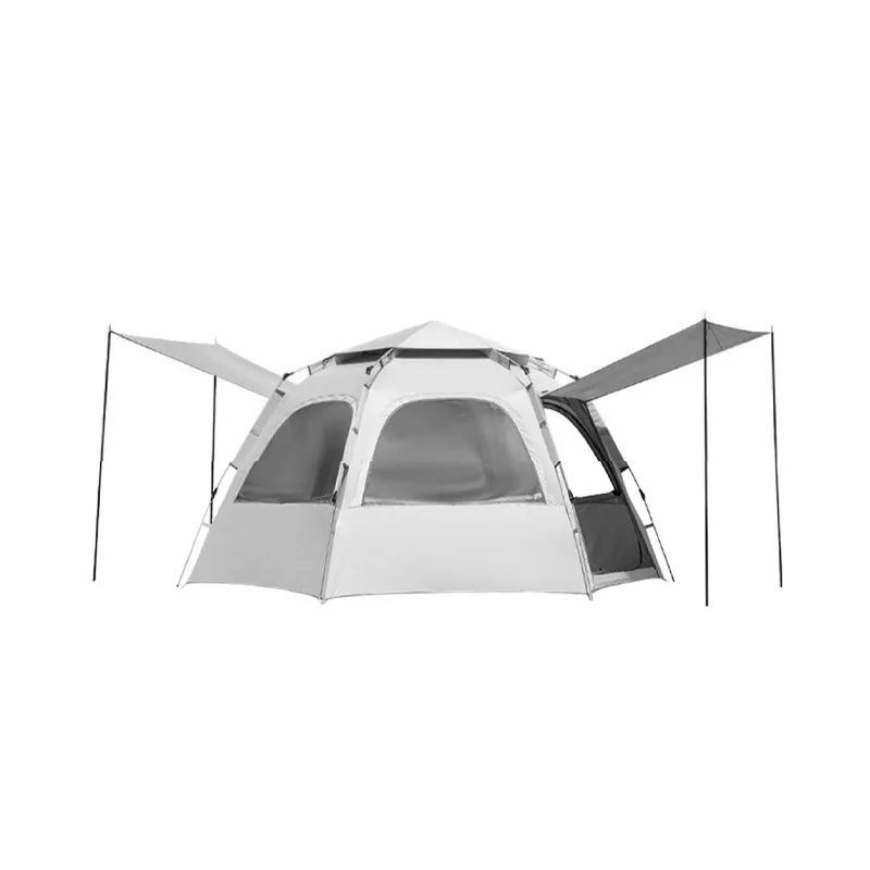 

Automatic hexagonal tent outdoor 5-8 people double door portable foldable camping tent thickened