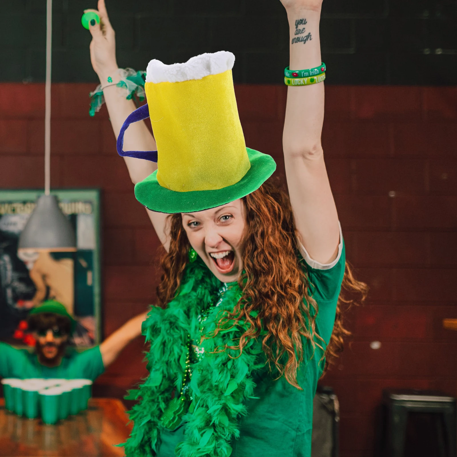 

Beer Shaped Hats For Men Women Party Festival Supplies Soft Comfortable Novelty Costume Decorative Oktoberfest Carnival Party