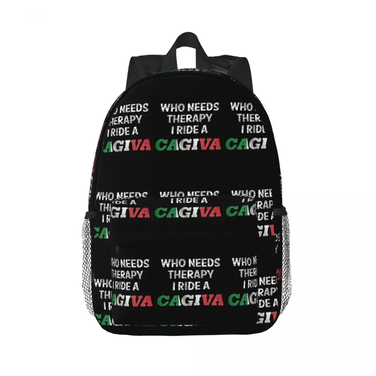 Who Needs Therapy, I Ride A Cagiva Backpacks Teenager Bookbag Fashion Students School Bags Laptop Rucksack Shoulder Bag