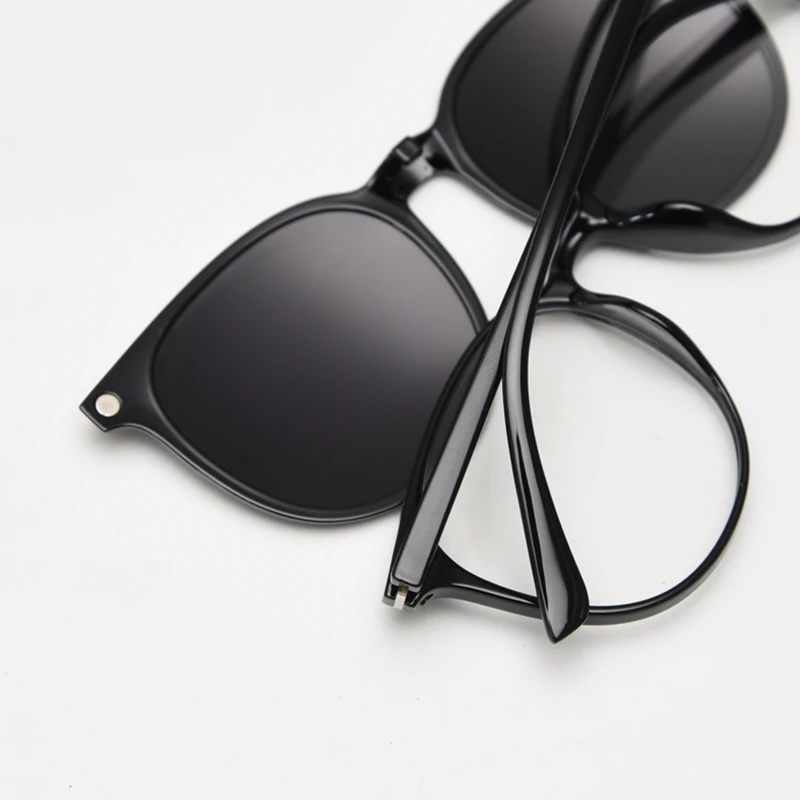 Peekaboo Magnetische Clip-On-Sonnenbrille, polarisiert, für Herren, modisch, TR90, quadratische Sonnenbrille, UV400, für Damen, Schwarz, Grau, Unisex, 2024, Geschenk – Detail 11