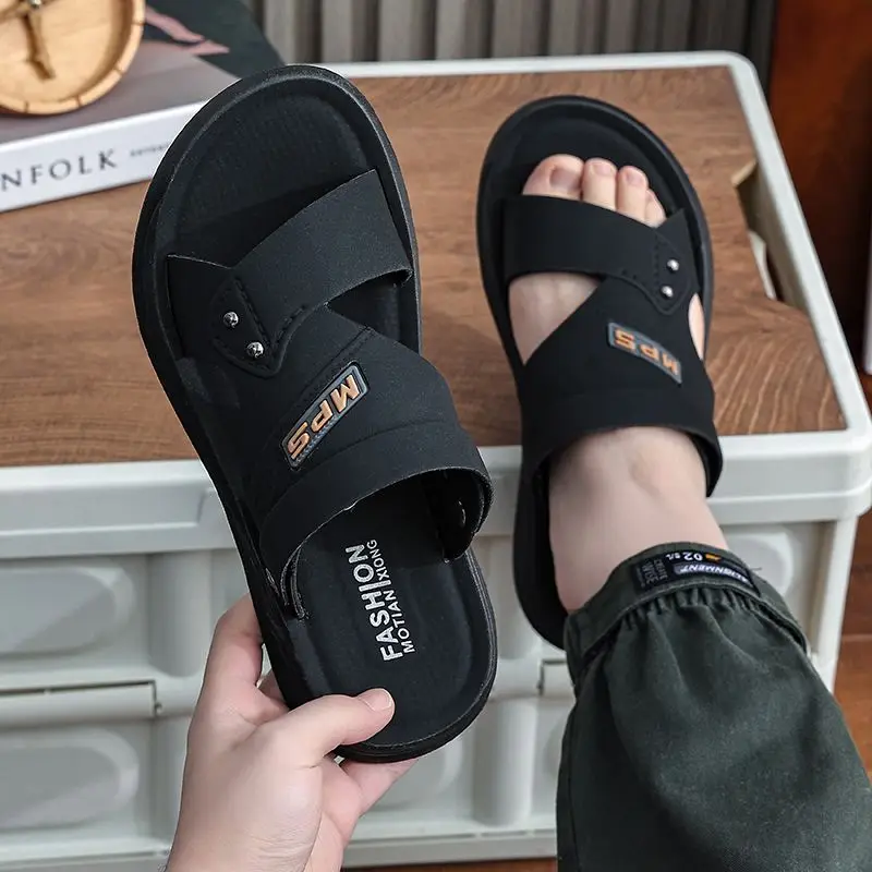 

Men's sandals 2026 new leather platform beach summer outer wear dad non-slip wear-resistant dual-purpose cool slippers