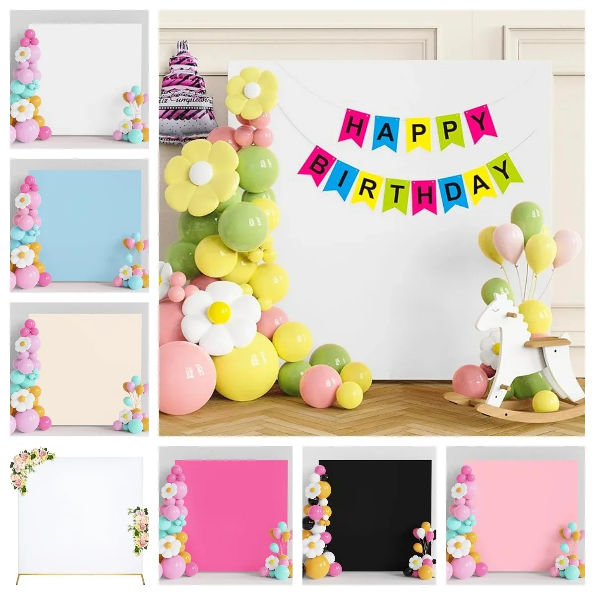 Rectangular Wedding Arch  Cover 6.6x6.6FT,Balloon Arch Backdrop Stand Covers Spandex for Birthday Party Baby Shower Anniversary