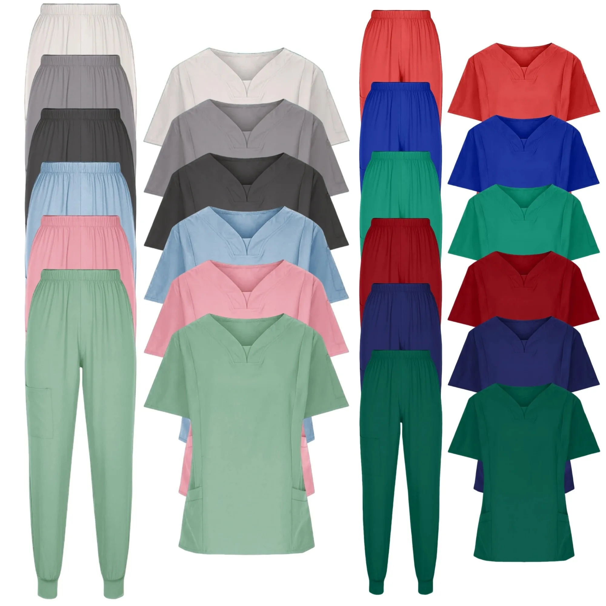 

Surgical Uniforms Woman Scrub Set Medical Nurse Beauty Salon Workwear Clinical Scrubs Top Pants Spa Doctor Nursing Clinical Suit
