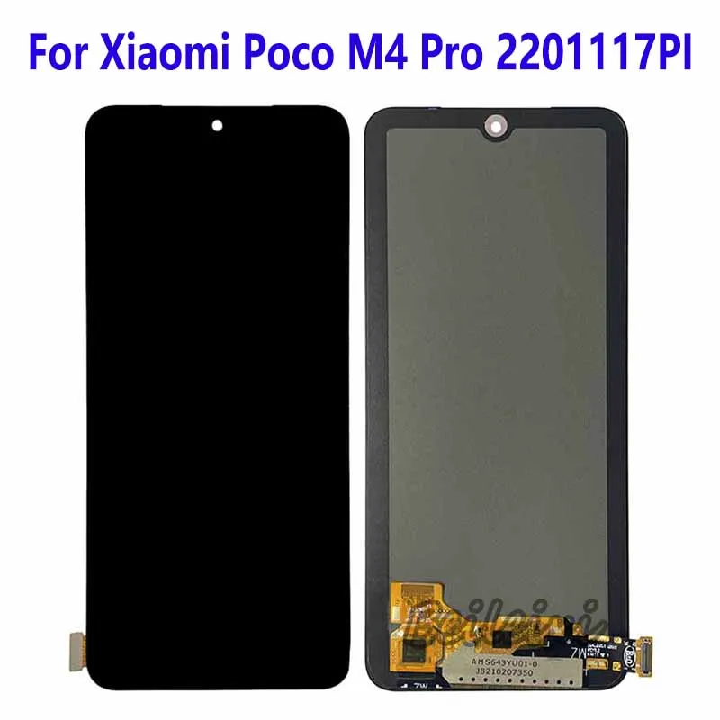 

ЖК-дисплей с сенсорным экраном и дигитайзером в сборе для Xiaomi Poco M4 Pro 2201117PI 2201117PG MZB0B5VIN для Poco M4 Pro 4G