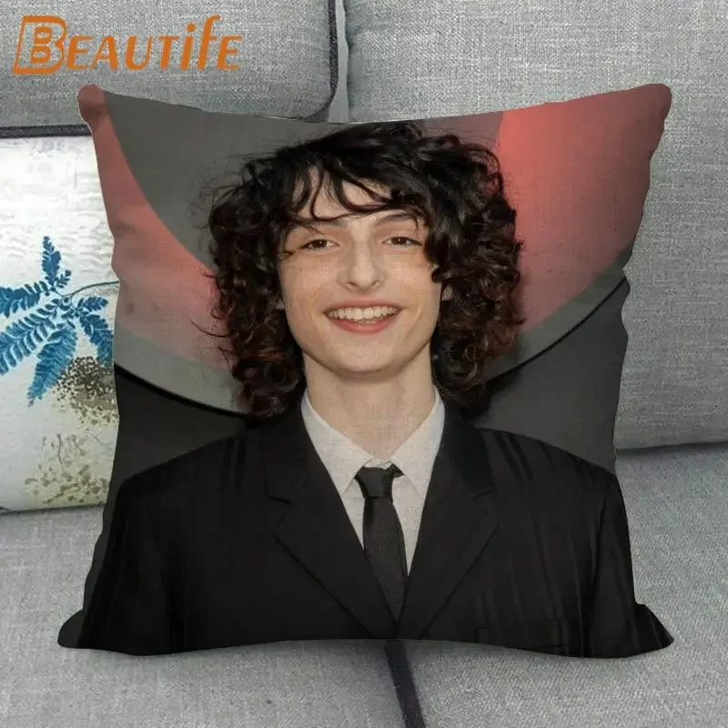 Custom Finn Wolfhard Pillowcase  Wedding Decorative Cotton Linen Pillow Case For Home Pillow Cover 45X45cm One Side