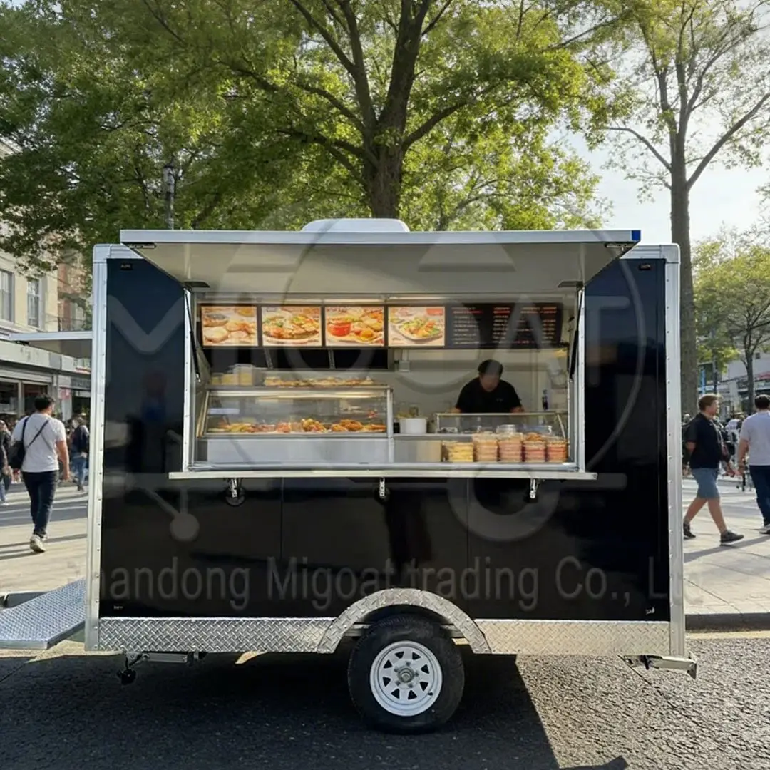 Outdoor Mobile Kitchen Food Trailer Night Market Snack Cart with Sink And Workbench for Street Food Catering