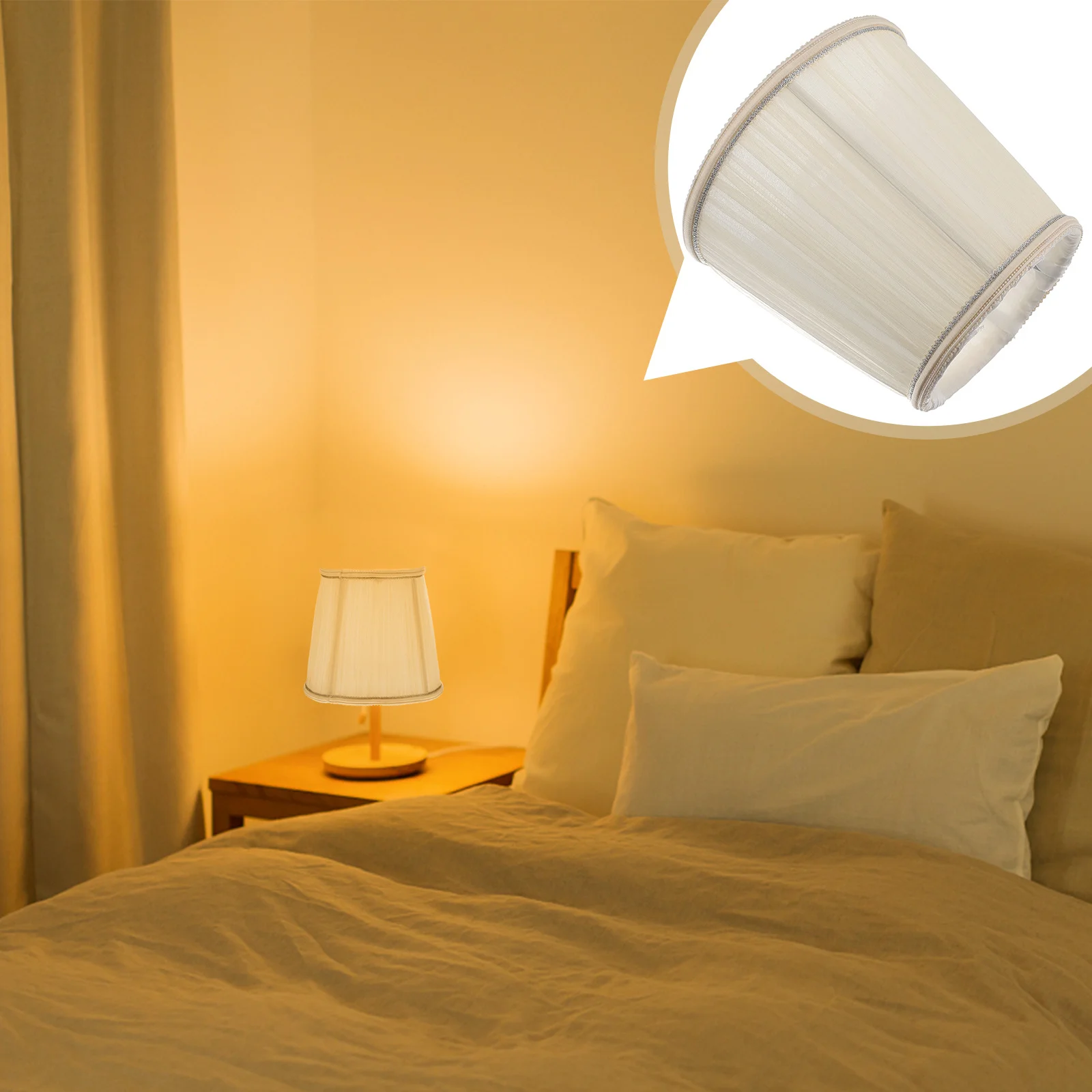 1개 천 램프갓 방진 방충 변색 방지 부드러운 빛 천장 펜던트 샹들리에 램프갓 천장 조명