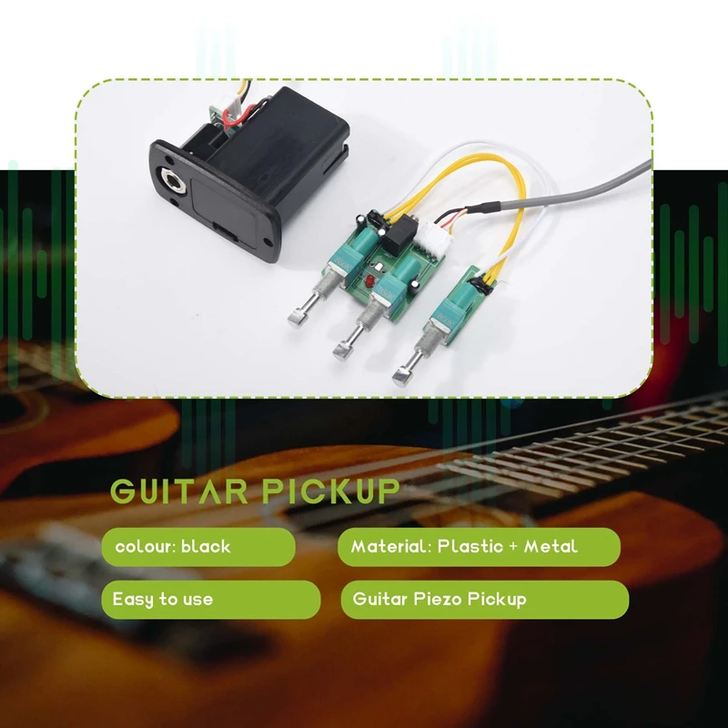 Acoustic Classical Guitar Equalizer Guitarra EQ Preamp Concise Bass Tone Volume Adjustable Violao Pickup