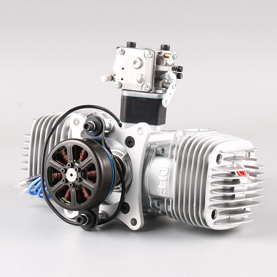 DLE120 120CC Dual Cylinder Two-stroke Gasoline Engine for Drone Model with Power Generation System 180W Displacement
