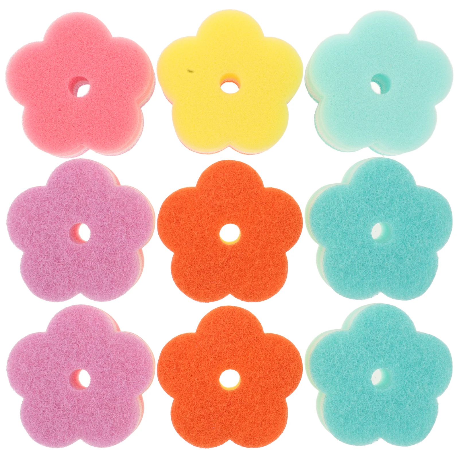

10 Pcs Scouring Pad Sponge Pads Cloths Kitchen Cleaning Scrubber for Dish Washing
