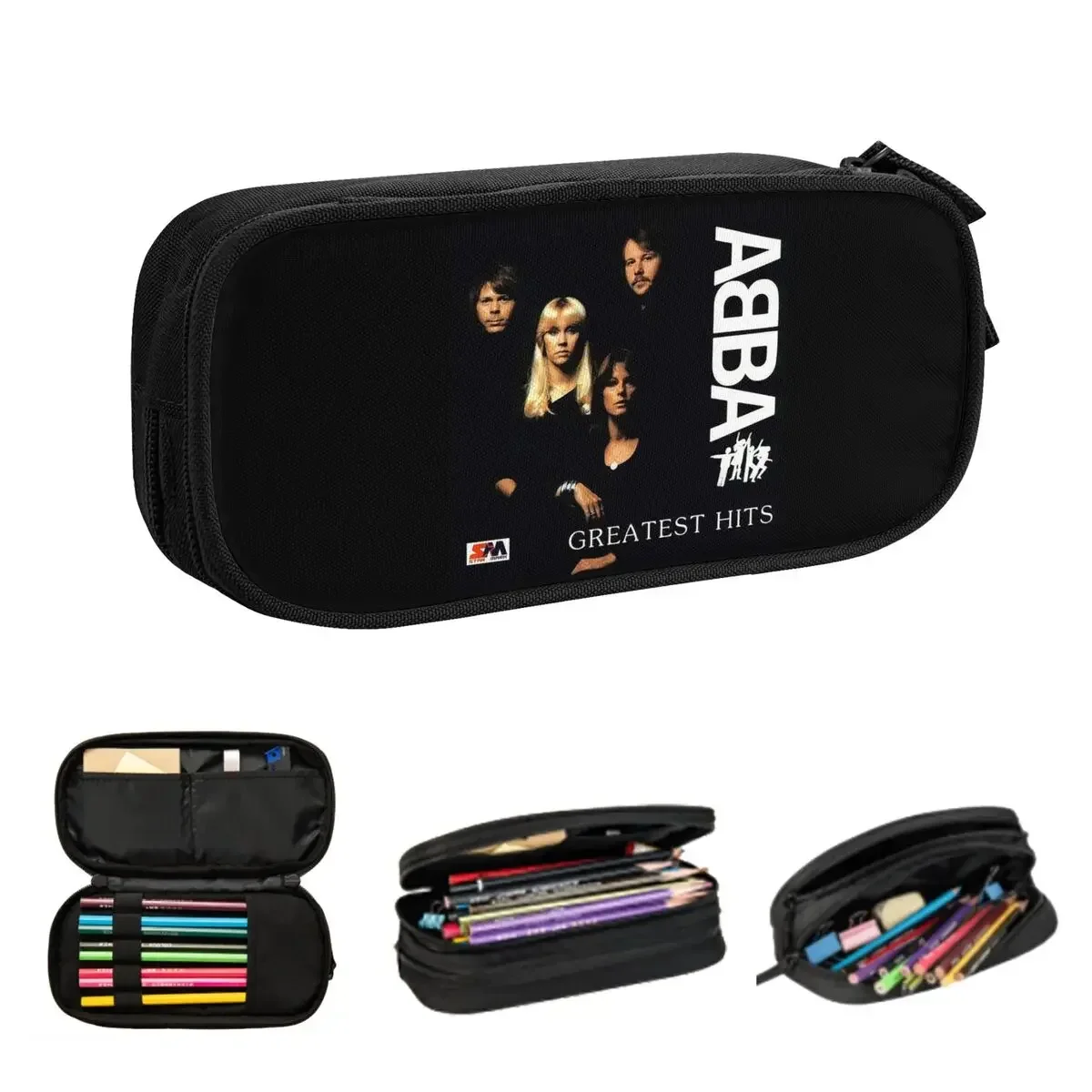 

Abba Death Metal Band Pencil Cases Large Storage Pen Bags Pen Box Pencil Pouch For Boys Girls Students Stationery School Office