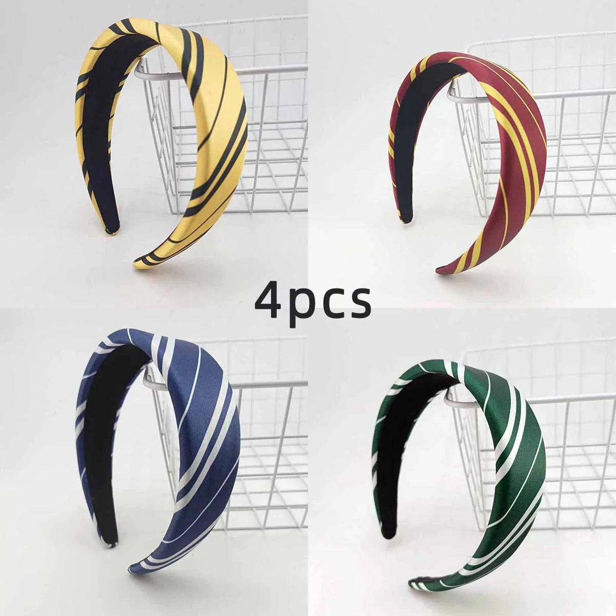 1/4 PCS Magic College Wizard Slytherin Kostüm Cosplay Stil Vintage Haarband Gestreift Mädchen Seide Stirnband Zubehör – Detail 2