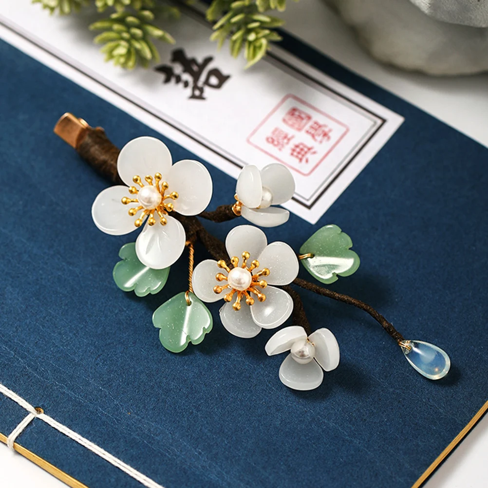 

Hair Clip Accessories Flower Clips for Hanfu Traditional Chinese Asian Bridesmaid Tassel Wedding Jewelry Women Barrettes