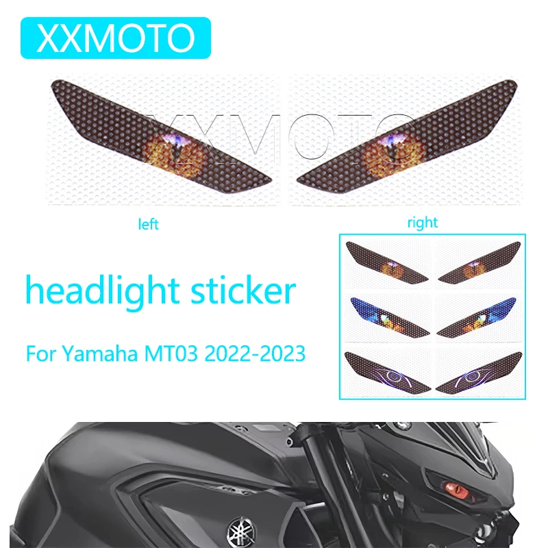 

For Yamaha MT03 MT-03 MT 03 2022 2023 Motorcycle Headlight Protective Film Sticker Front Fairing Guard Anti-Scratch Vinyl Decals