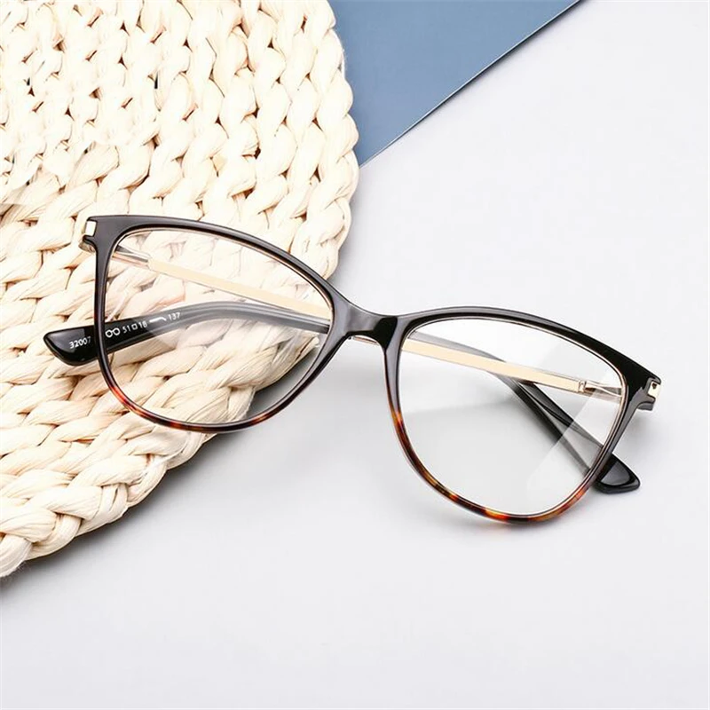 Black Leopard Frame Cat Eye Prescription Glasses Anti Blue Light/Photochromic/ Myopia/Hyperopia/Progressive/Bifocal Eyeglasses