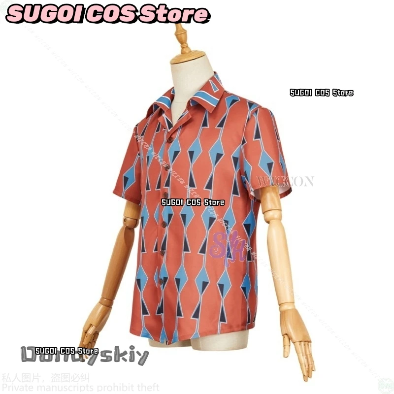 Yoichi Nagumo تأثيري ساكاموتو أيام أنيمي زي{SUGOI COS} قميص برتقالي خمر أنماط هندسية الباروكات هالوين عيد الميلاد كوس