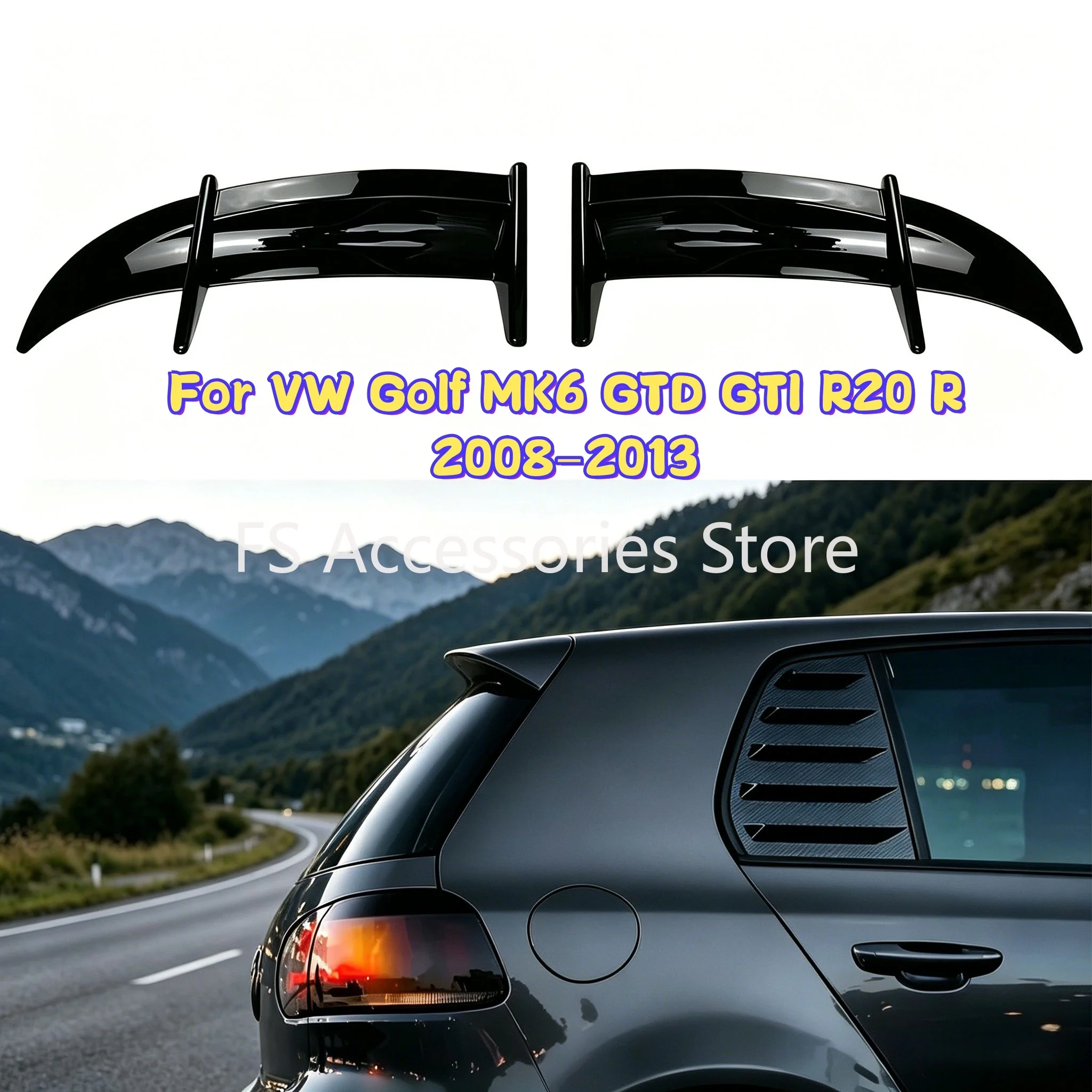 

Glossy Rear Roof Wing Spoiler Trunk Lip Tail Trim Styling Tuning Accessories For VW Golf MK6 GTD GTI R20 R 2008-2013 AK-Style
