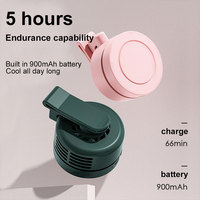 900mAh Portable Bladeless Mini Clip Fan Outdoor Handheld Air Cooling Waist Fan 3 Speeds Wind Rechargeable Electric Personal Fan