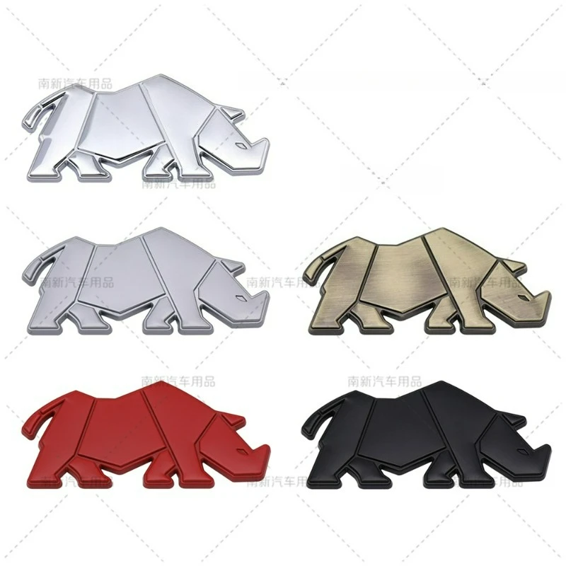 

High-quality Car Modification Metal 3D Stereoscopic Car Stickers Jimny Rhino Body Decoration Scratches Cover Car Parts