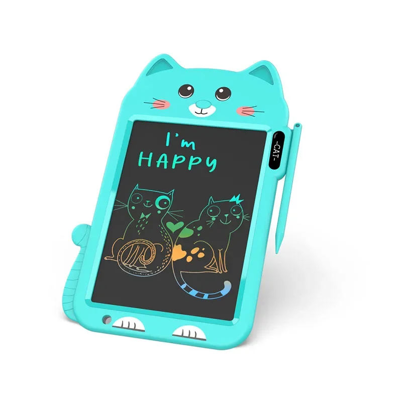 Gatos dos desenhos animados LCD Handwriting Board para crianças, Graffiti eletrônico, prancheta, estudantes e presentes de escritório, 8.8 ", novos modelos