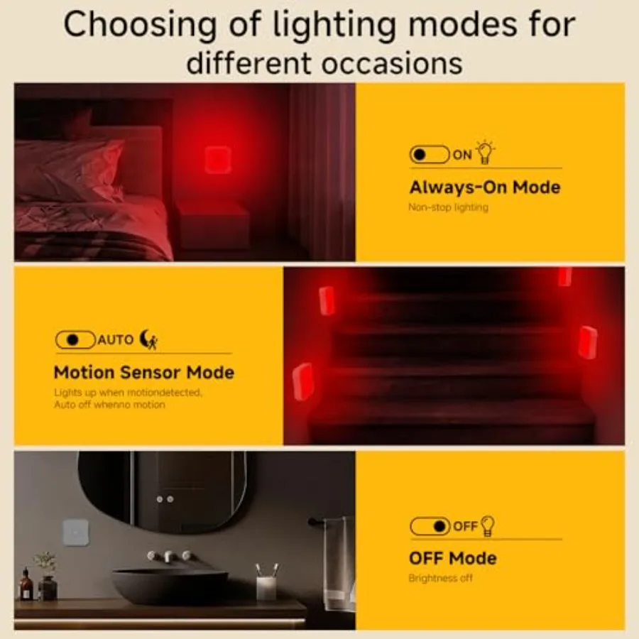 Motion Sensor Night Lights Rechargeable Battery Night Light Magnetic Light Night Lights for Sleep Aid, Bathroom, Hallway, Stair
