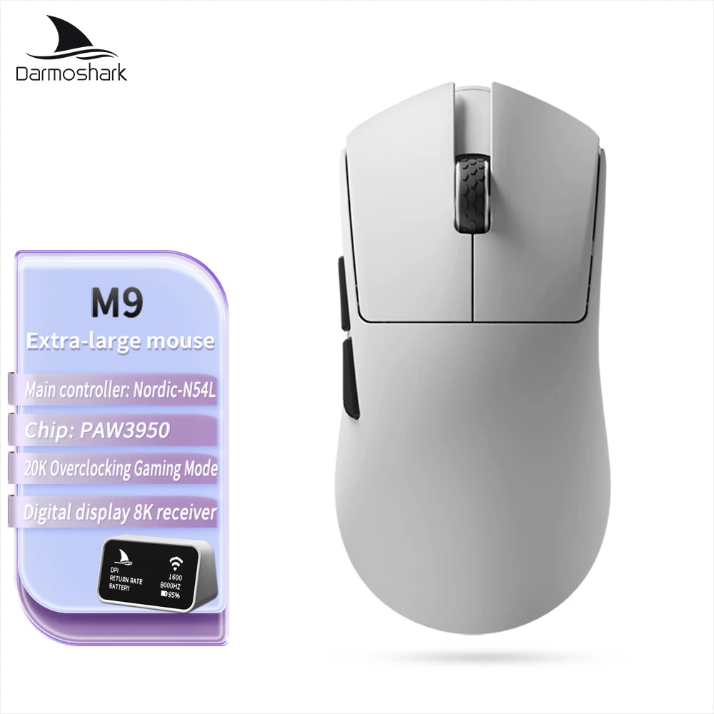 Darmoshark M9 Wireless Gaming Mouse 8K DPI Bluetooth