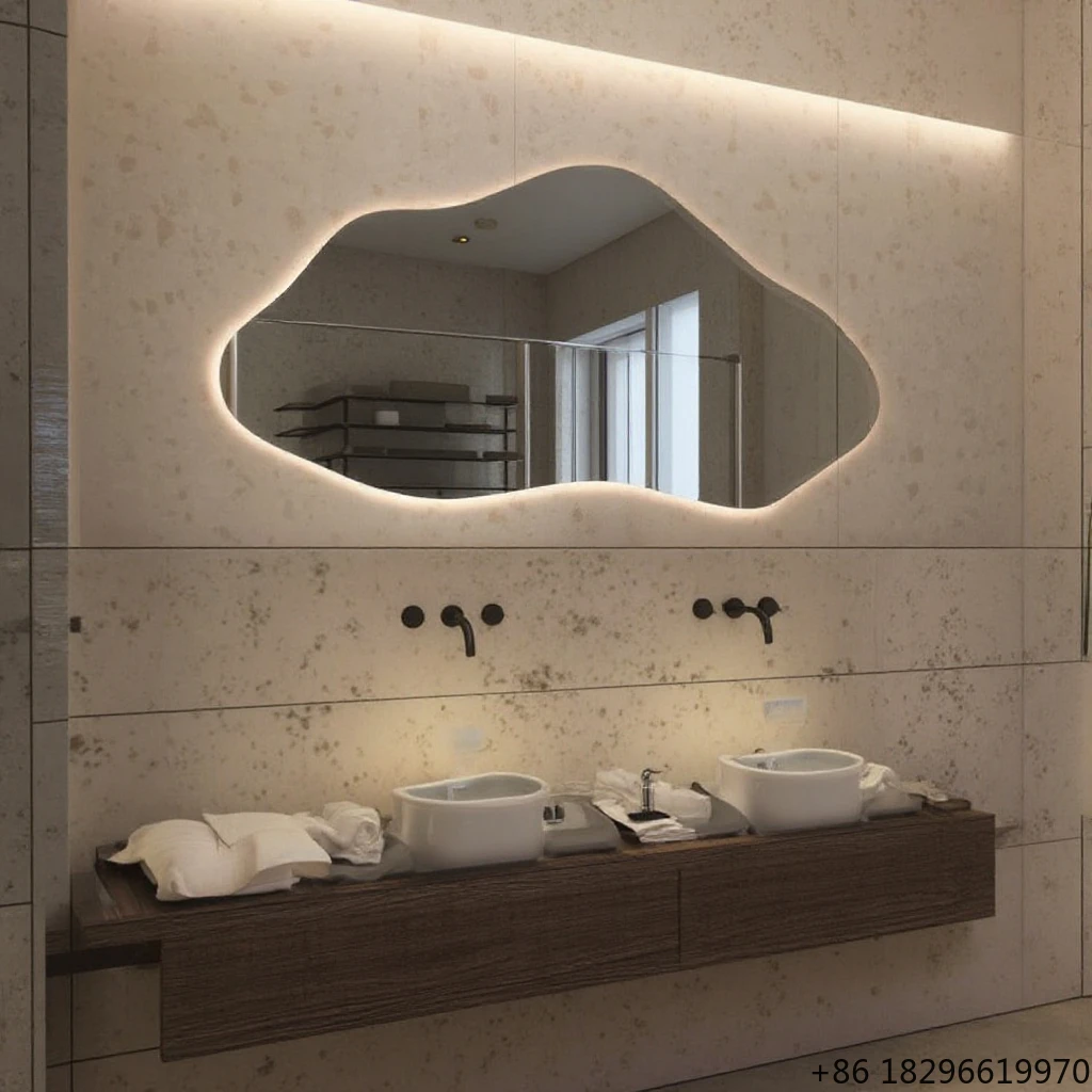 Bathroom Mirror Led - Irregular Touch LED Bathroom Backlit Vanity