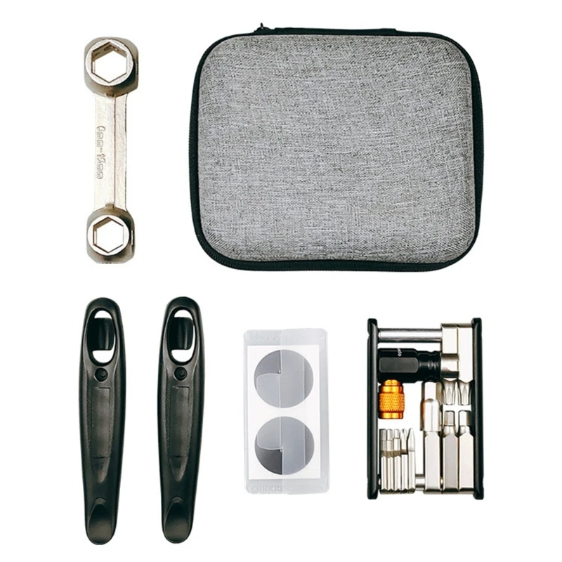 

Набор для ремонта шин шоссейного велосипеда с инструментом для ремонта сумки Портативный инструмент для технического N58B