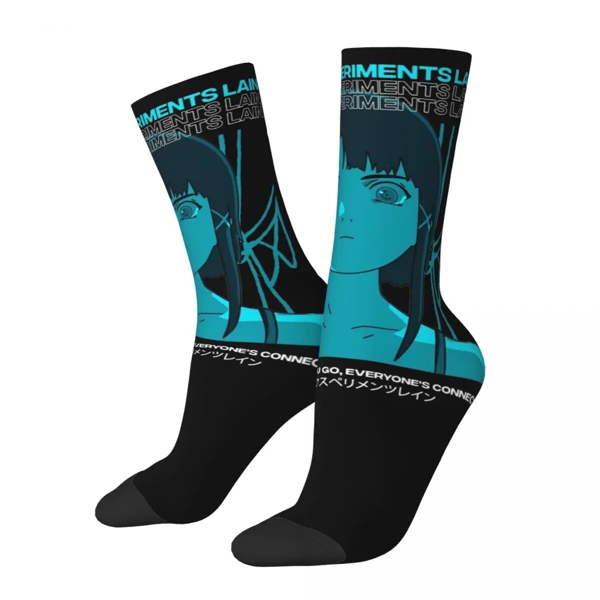 Serial Experiments Lain Aesthetic Retro Darker Socks Men's Women's Anime Socks Harajuku Spring Summer Autumn Socks Gifts