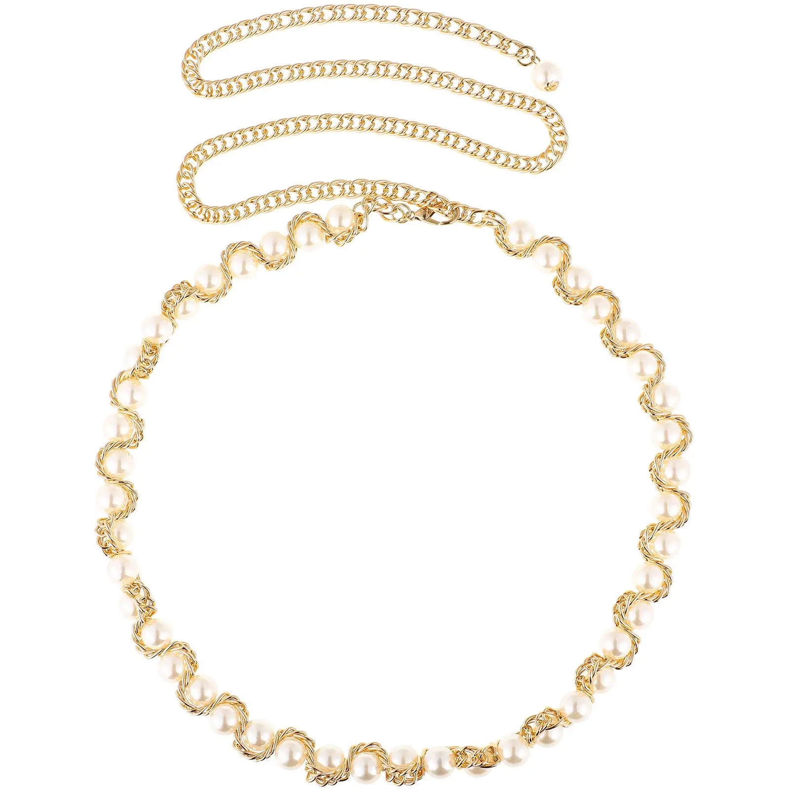 

Pearl Waist Chain Elegant Chains for Women Banquet Party Gathering Faux Pearls Imitation Jewelry Body Chain Accessories