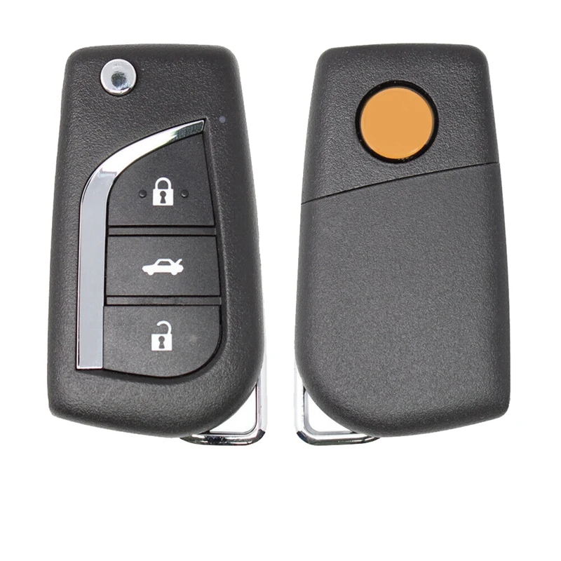 Xhorse XKTO00EN Universal Wire Remote Key Fob 3 Buttons New Black + Silver For Toyota Type For VVDI Key Tool 5Pcs/Lot